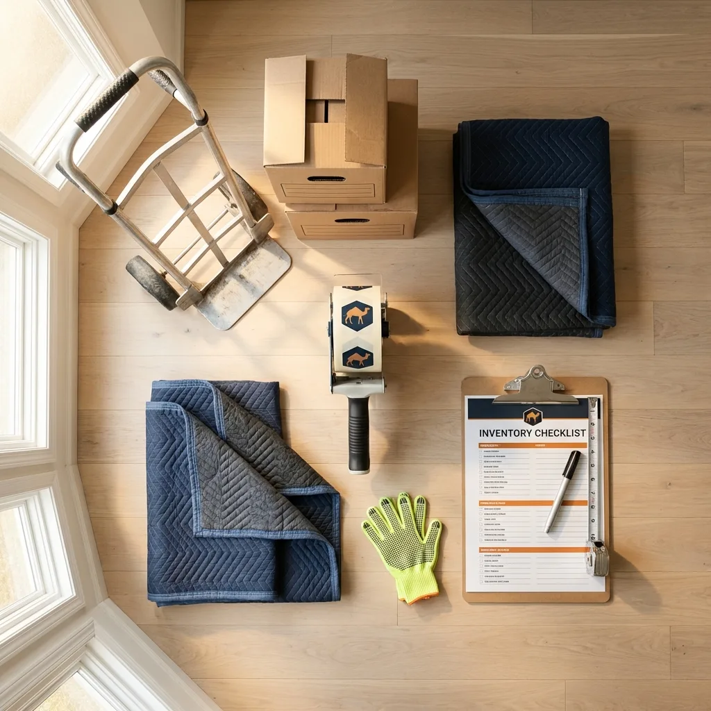 Professional moving supplies and packing materials layout for Fort Thompson residential relocations